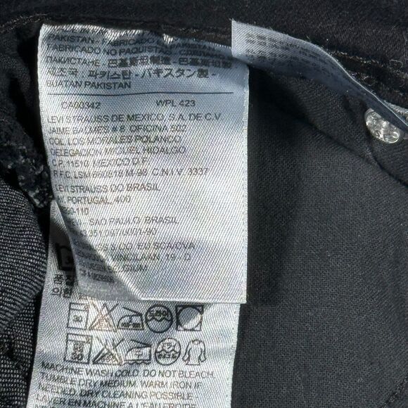 Levi's 512 Jeans‎ Womens 28x30 Black Perfectly Slimming Bootcut Black Stretch - Picture 10 of 14